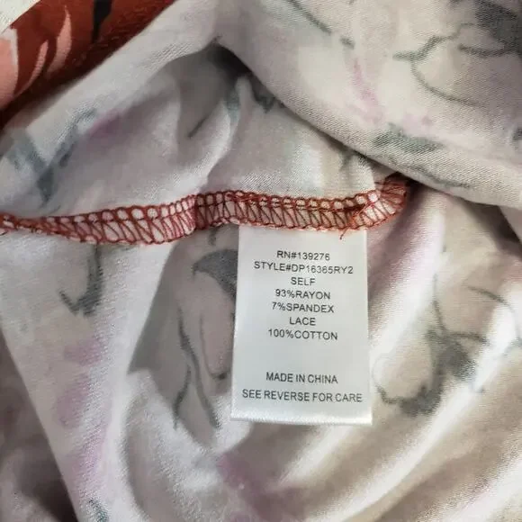 Daniel Rainn Crochet pleated lace trim long sleeve shirt Stitch Fix Size PS - Picture 5 of 9